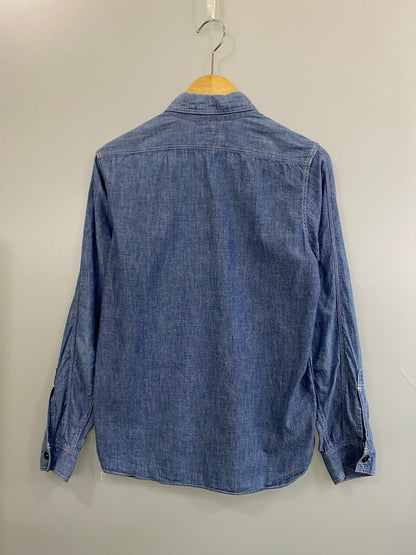 【中古品】【メンズ】 FREEWHEELERS フリーホイーラーズ WORK SHIRT ワークシャツ メンズ 長袖 ロングスリーブ 145-260717-hu-44-min サイズ：14 カラー：ブルー系 万代Net店