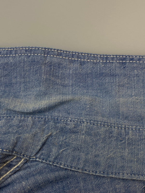 【中古品】【メンズ】 FREEWHEELERS フリーホイーラーズ WORK SHIRT ワークシャツ メンズ 長袖 ロングスリーブ 145-260717-hu-44-min サイズ：14 カラー：ブルー系 万代Net店