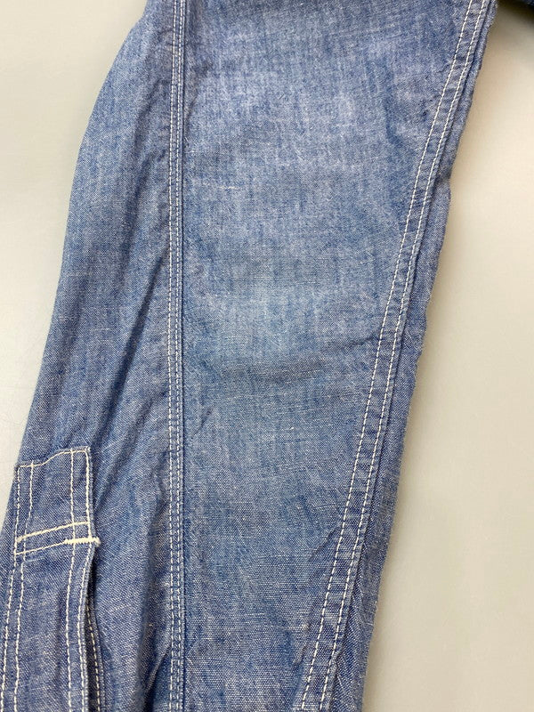 【中古品】【メンズ】 FREEWHEELERS フリーホイーラーズ WORK SHIRT ワークシャツ メンズ 長袖 ロングスリーブ 145-260717-hu-44-min サイズ：14 カラー：ブルー系 万代Net店