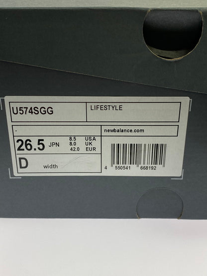 【中古美品】【メンズ/レディース】 NEW BALANCE ニューバランス U574SGG 靴 シューズ スニーカー SNEAKER 163-260320-zi-49-min サイズ：26.5cm カラー：ブラック/ブルー 万代Net店