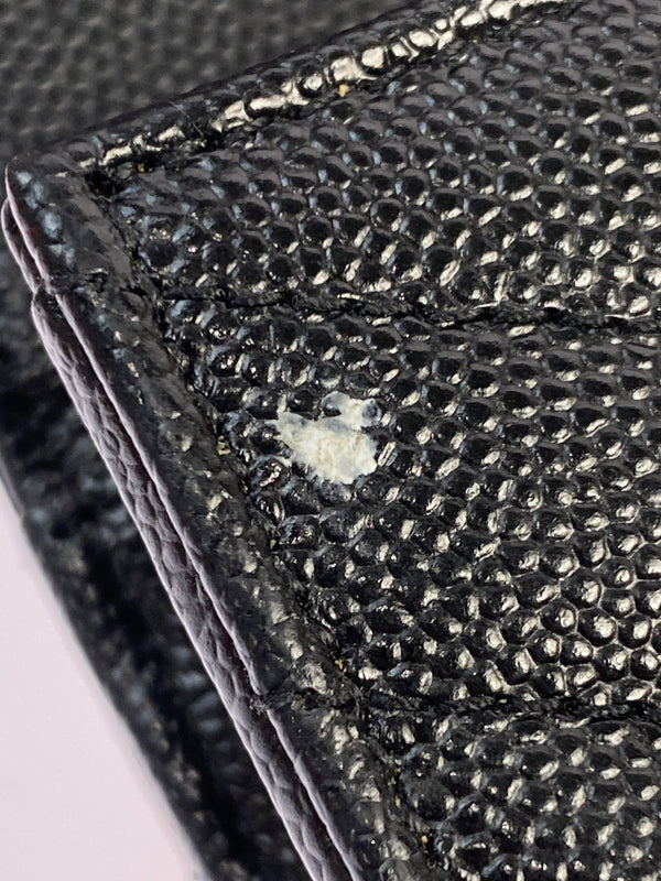 【中古品】【レディース】 YVES SAINT LAURENT サンローラン LARGE FLAP WALLET 372264BOW01 ラージフラップウォレット 長財布 181-260611-yn-15-min カラー：ブラック 万代Net店