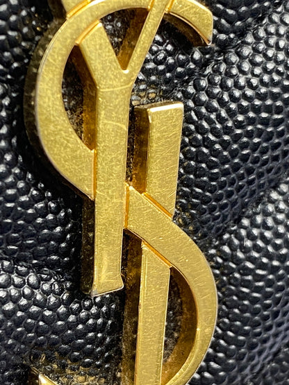 【中古品】【レディース】 YVES SAINT LAURENT サンローラン LARGE FLAP WALLET 372264BOW01 ラージフラップウォレット 長財布 181-260611-yn-15-min カラー：ブラック 万代Net店