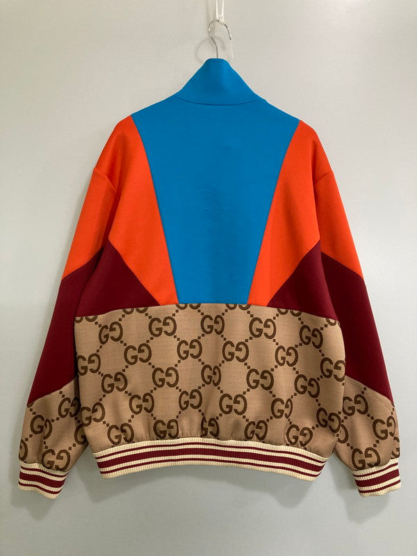 【中古品】【メンズ】 GUCCI グッチ JUMBO GG COLOR BLOCK TRACK JACKET 693022 ジャンボGG カラー ブロック トラックジャケット アウター 141-260319-SH-02-min サイズ：XL カラー：マルチカラー 万代Net店