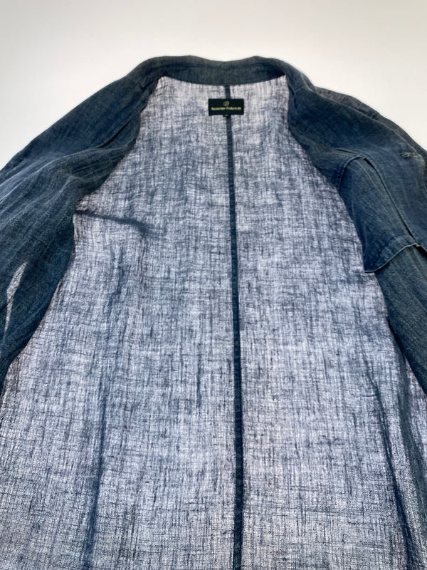 【中古品】【メンズ】 NAZARENO GABRIELLI ナザレノガブリエリ LINEN JACKET リネンジャケット ライトアウター 146-260718-AS-63-min サイズ：48 カラー：ネイビー 万代Net店