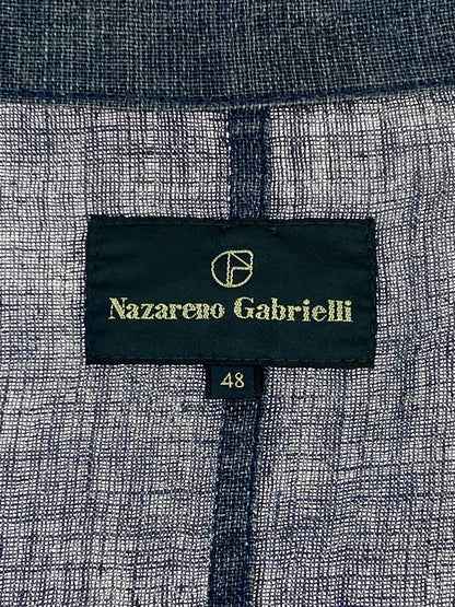 【中古品】【メンズ】 NAZARENO GABRIELLI ナザレノガブリエリ LINEN JACKET リネンジャケット ライトアウター 146-260718-AS-63-min サイズ：48 カラー：ネイビー 万代Net店