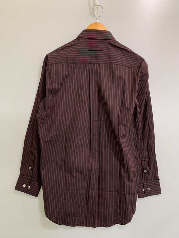【中古品】【メンズ】 GAULTIER HOMME OBJET ジャンポール ゴルチエ オム オブジェ STRIPE SHIRT ストライプシャツ メンズ トップス ボタンダウンシャツ 141-260322-em-14-min サイズ：48 カラー：ブラック/レッド（ストライプ） 万代Net店
