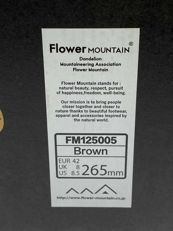 【中古品】【メンズ】 FLOWER MOUNTAIN フラワーマウンテン YAMABUSHI FM125005 ヤマブシ スニーカー メンズ シューズ 靴 162-260325-em-21-min サイズ：26.5cm カラー：BROWN 万代Net店