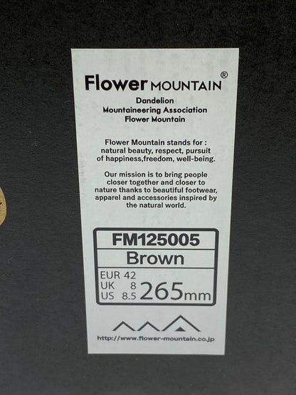 【中古品】【メンズ】 FLOWER MOUNTAIN フラワーマウンテン YAMABUSHI FM125005 ヤマブシ スニーカー メンズ シューズ 靴 162-260325-em-21-min サイズ：26.5cm カラー：BROWN 万代Net店