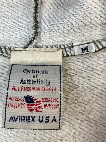 【中古品】【メンズ】 AVIREX アヴィレックス USA EMBROIDERY HOODED ユーエスエー エンブロイダリー フーディド メンズ パーカー フーディ 145-260704-hu-53-min サイズ：M カラー：グレー系 万代Net店