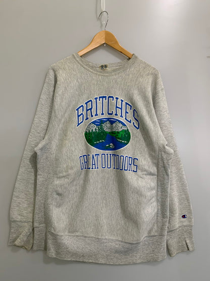 【中古品】【メンズ】 Champion チャンピオン 80's REVERSE WEAVE "BRITCHES" SWEAT SHIRT 80年代 リバースウィーブ ブリッチズ スウェットシャツ ヴィンテージ トップス 146-260328-SH-06-min サイズ：XXL カラー：グレー 万代Net店