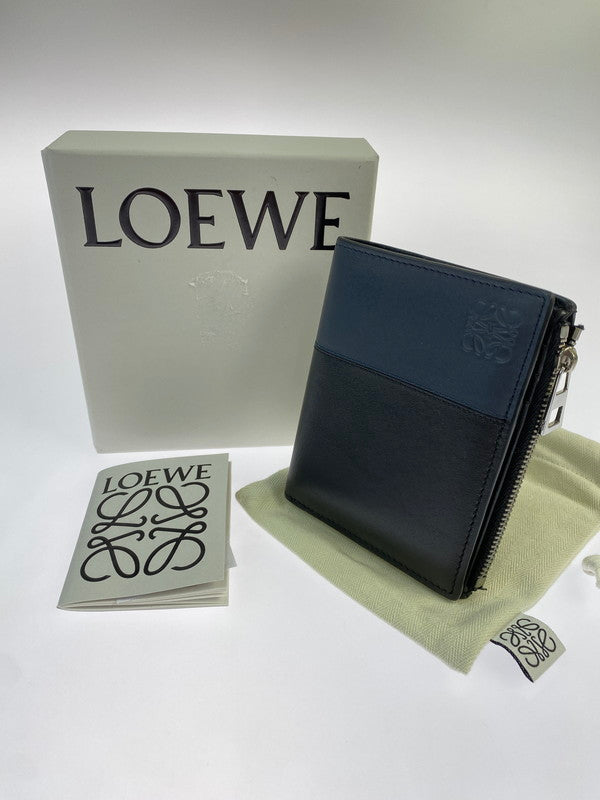 【中古品】【メンズ】 LOEWE ロエベ バイフォールドウォレット 二つ折り財布 181-260329-AS-22-min カラー：ブラック/ネイビー 万代Net店
