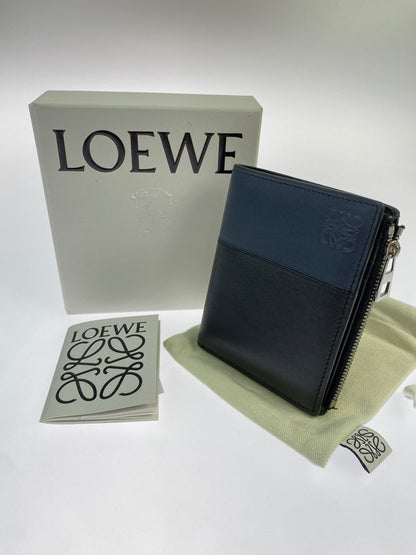 【中古品】【メンズ】 LOEWE ロエベ バイフォールドウォレット 二つ折り財布 181-260329-AS-22-min カラー：ブラック/ネイビー 万代Net店