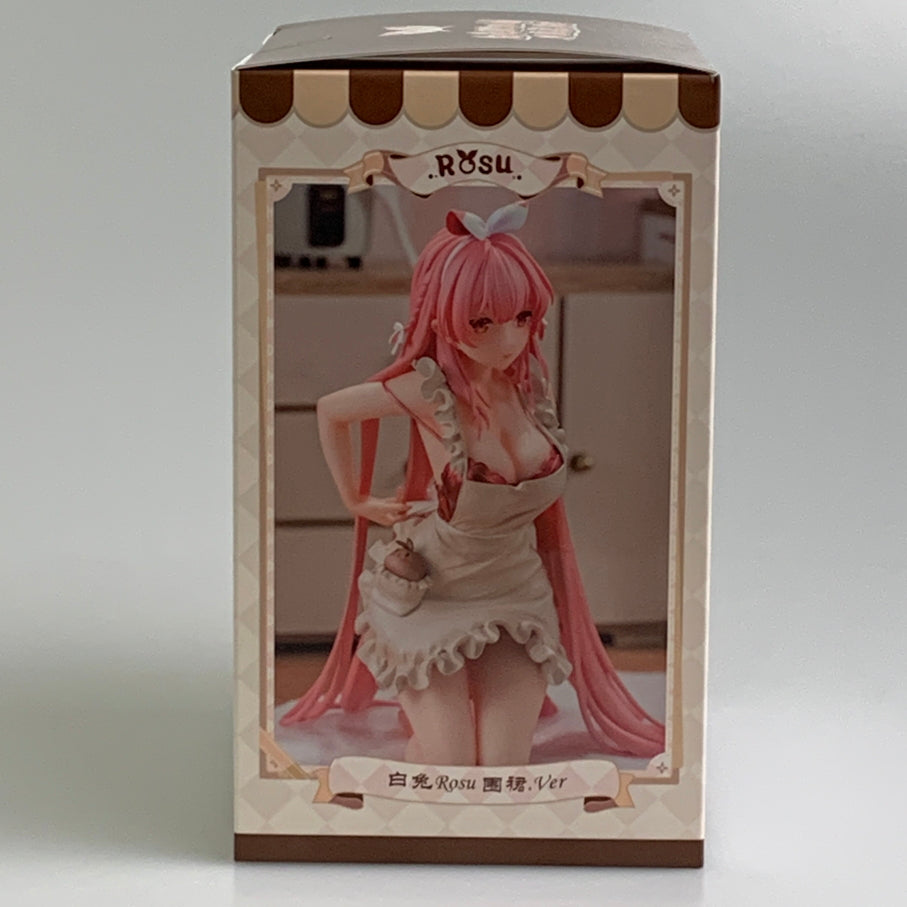【現状渡し品】 白いウサギ Rosu エプロンVer. フィギュア 053-260707-ta-17-min 万代Net店