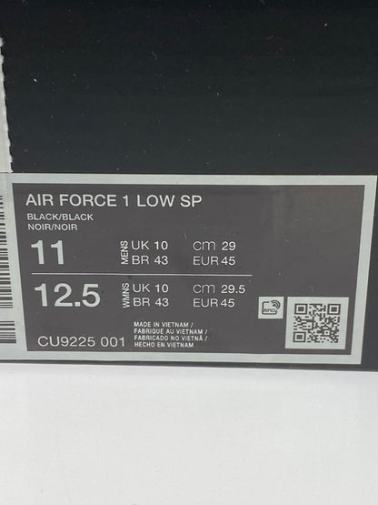 【未使用品】【メンズ】 NIKE ナイキ × SUPREME シュプリーム AIR FORCE 1 LOW CU9225-001 エアフォース1 ロー スニーカー メンズ シューズ 靴 160-260325-em-02-min サイズ：29.0cm カラー：BLACK 万代Net店