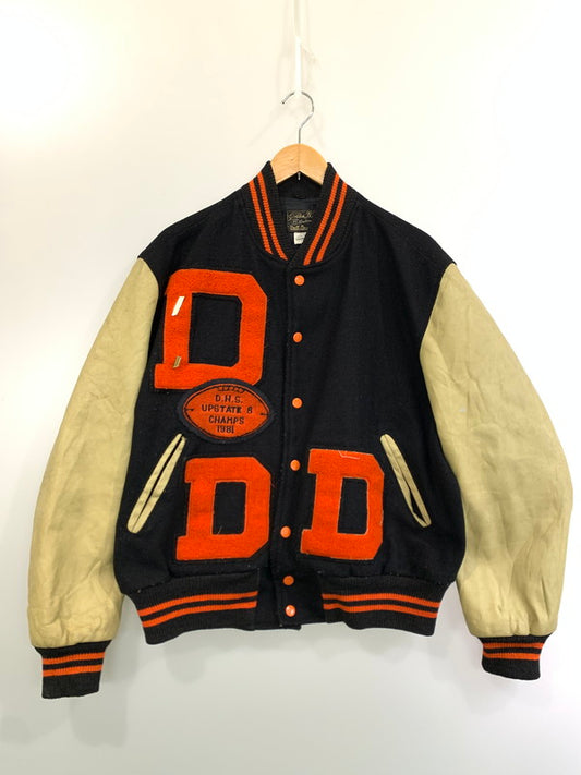 【現状渡し品】【メンズ】 GOLDEN THREAD ゴールデン スレッド 80S STADIUM JACKET スタジアムジャケット 146-260331-zi-25-min サイズ：44 カラー：ブラック 万代Net店