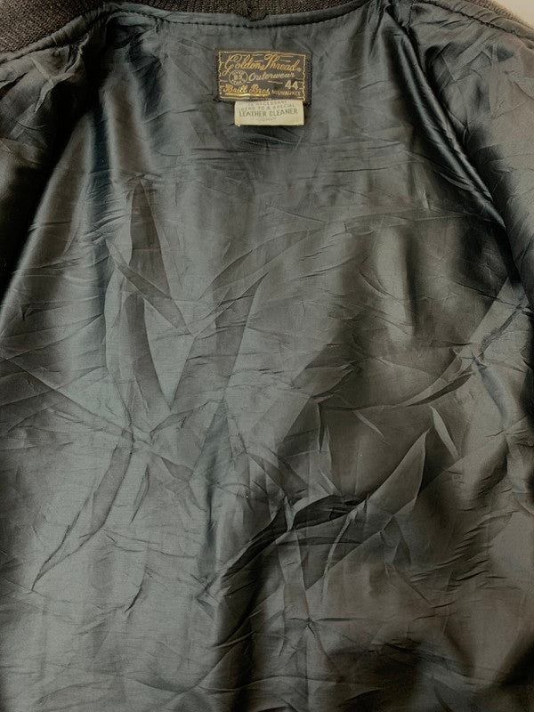 【現状渡し品】【メンズ】 GOLDEN THREAD ゴールデン スレッド 80S STADIUM JACKET スタジアムジャケット 146-260331-zi-25-min サイズ：44 カラー：ブラック 万代Net店