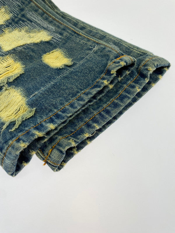 【中古品】【メンズ】 WANNA ワナ L.F.S.E 55 DISTRESSED JEANS ディストレストジーンズ ボトムス 153-260331-zi-45-min サイズ：1 カラー：インディゴ 万代Net店