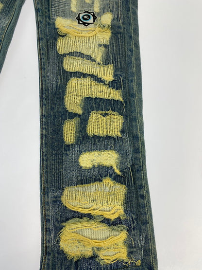 【中古品】【メンズ】 WANNA ワナ L.F.S.E 55 DISTRESSED JEANS ディストレストジーンズ ボトムス 153-260331-zi-45-min サイズ：1 カラー：インディゴ 万代Net店