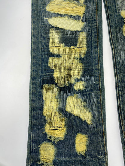 【中古品】【メンズ】 WANNA ワナ L.F.S.E 55 DISTRESSED JEANS ディストレストジーンズ ボトムス 153-260331-zi-45-min サイズ：1 カラー：インディゴ 万代Net店