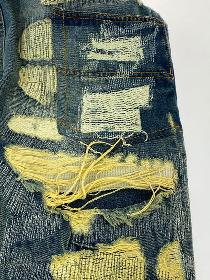 【中古品】【メンズ】 WANNA ワナ L.F.S.E 55 DISTRESSED JEANS ディストレストジーンズ ボトムス 153-260331-zi-45-min サイズ：1 カラー：インディゴ 万代Net店