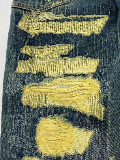 【中古品】【メンズ】 WANNA ワナ L.F.S.E 55 DISTRESSED JEANS ディストレストジーンズ ボトムス 153-260331-zi-45-min サイズ：1 カラー：インディゴ 万代Net店