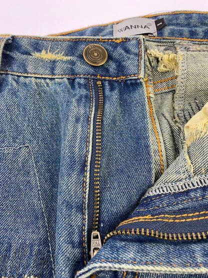 【中古品】【メンズ】 WANNA ワナ L.F.S.E 55 DISTRESSED JEANS ディストレストジーンズ ボトムス 153-260331-zi-45-min サイズ：1 カラー：インディゴ 万代Net店