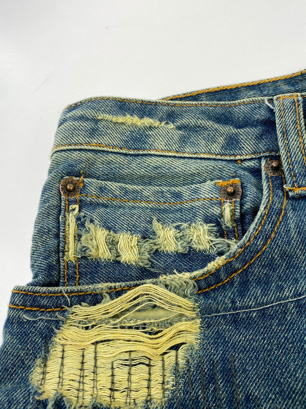 【中古品】【メンズ】 WANNA ワナ L.F.S.E 55 DISTRESSED JEANS ディストレストジーンズ ボトムス 153-260331-zi-45-min サイズ：1 カラー：インディゴ 万代Net店
