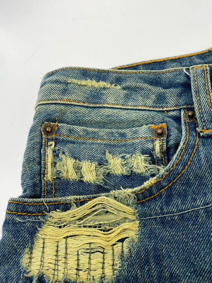 【中古品】【メンズ】 WANNA ワナ L.F.S.E 55 DISTRESSED JEANS ディストレストジーンズ ボトムス 153-260331-zi-45-min サイズ：1 カラー：インディゴ 万代Net店