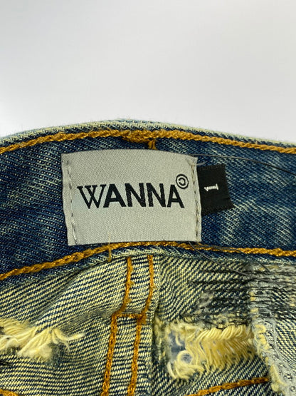 【中古品】【メンズ】 WANNA ワナ L.F.S.E 55 DISTRESSED JEANS ディストレストジーンズ ボトムス 153-260331-zi-45-min サイズ：1 カラー：インディゴ 万代Net店