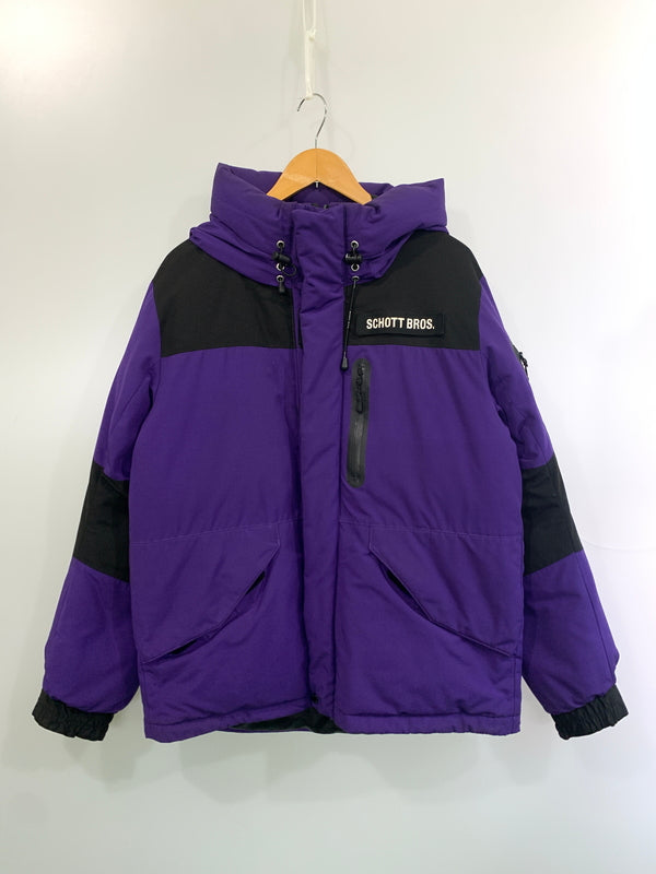 【中古品】【メンズ】 SCHOTT ショット 2TONE SNORKEL DOWN PARKA 3182011 2トーンスノーケルダウンパーカー アウター 145-260706-yn-19-min サイズ：L カラー：パープル/ブラック 万代Net店
