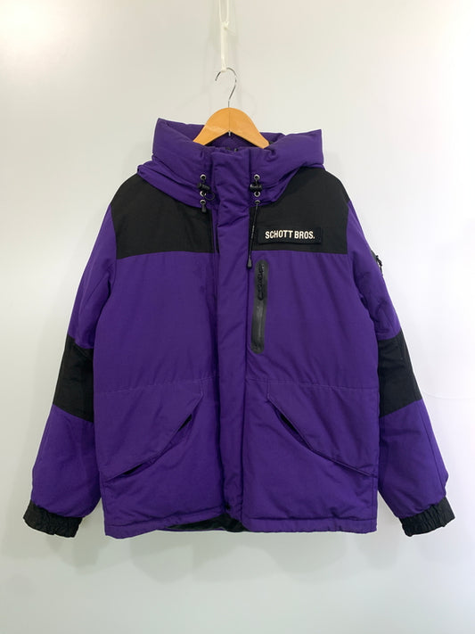 【中古品】【メンズ】 SCHOTT ショット 2TONE SNORKEL DOWN PARKA 3182011 2トーンスノーケルダウンパーカー アウター 145-260706-yn-19-min サイズ：L カラー：パープル/ブラック 万代Net店