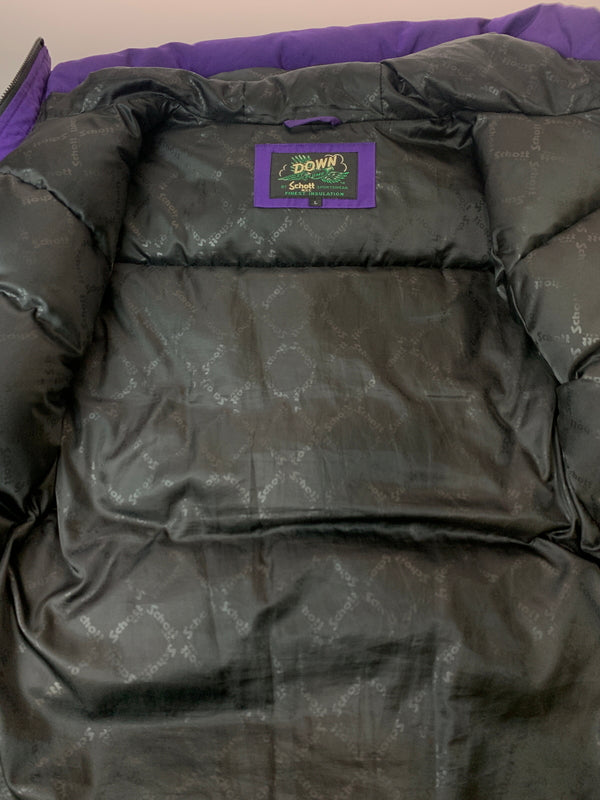 【中古品】【メンズ】 SCHOTT ショット 2TONE SNORKEL DOWN PARKA 3182011 2トーンスノーケルダウンパーカー アウター 145-260706-yn-19-min サイズ：L カラー：パープル/ブラック 万代Net店