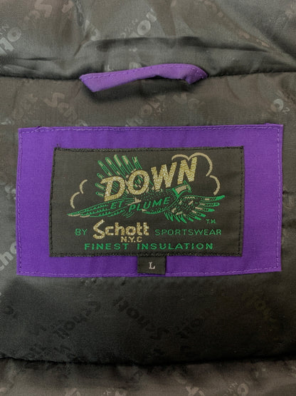 【中古品】【メンズ】 SCHOTT ショット 2TONE SNORKEL DOWN PARKA 3182011 2トーンスノーケルダウンパーカー アウター 145-260706-yn-19-min サイズ：L カラー：パープル/ブラック 万代Net店