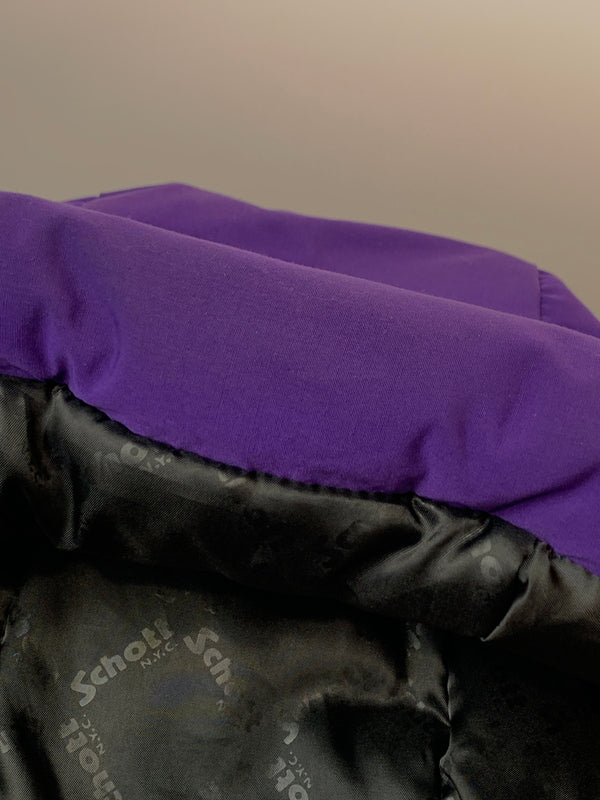 【中古品】【メンズ】 SCHOTT ショット 2TONE SNORKEL DOWN PARKA 3182011 2トーンスノーケルダウンパーカー アウター 145-260706-yn-19-min サイズ：L カラー：パープル/ブラック 万代Net店