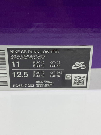 【中古品】【メンズ】 NIKE ナイキ SB DUNK LOW PRO BQ6817-302 SB ダンク ロー プロ スニーカー メンズ シューズ 靴 160-260325-em-07-min サイズ：29.0cm カラー：BLACK AND CLASSIC GREEN 万代Net店