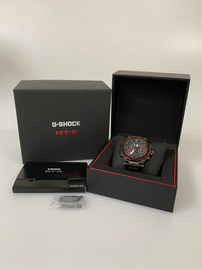 【中古品】【メンズ】 G-SHOCK ジーショック MTG-B2000BD-1A4JF アナログ ソーラー 腕時計 196-260327-jt-01-min カラー：ブラック/レッド 万代Net店
