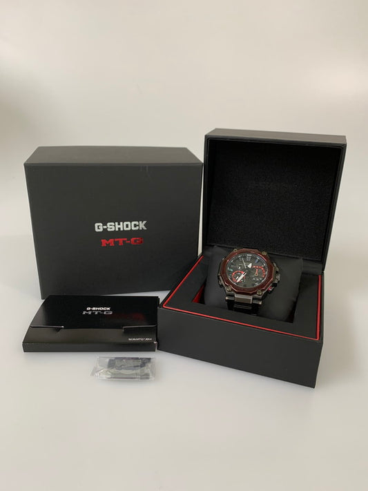【中古品】【メンズ】 G-SHOCK ジーショック MTG-B2000BD-1A4JF アナログ ソーラー 腕時計 196-260327-jt-01-min カラー：ブラック/レッド 万代Net店