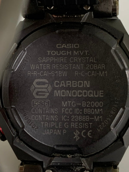 【中古品】【メンズ】 G-SHOCK ジーショック MTG-B2000BD-1A4JF アナログ ソーラー 腕時計 196-260327-jt-01-min カラー：ブラック/レッド 万代Net店