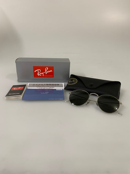 【中古美品】【メンズ】 Ray-Ban レイバン ROUND METAL SUNGLASSES RB3447 ラウンドメタル サングラス アイウエア 203-260327-jt-06-min サイズ：50 □ 21-145 カラー：シルバー/ブラック 万代Net店
