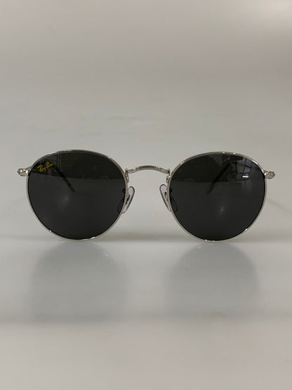 【中古美品】【メンズ】 Ray-Ban レイバン ROUND METAL SUNGLASSES RB3447 ラウンドメタル サングラス アイウエア 203-260327-jt-06-min サイズ：50 □ 21-145 カラー：シルバー/ブラック 万代Net店