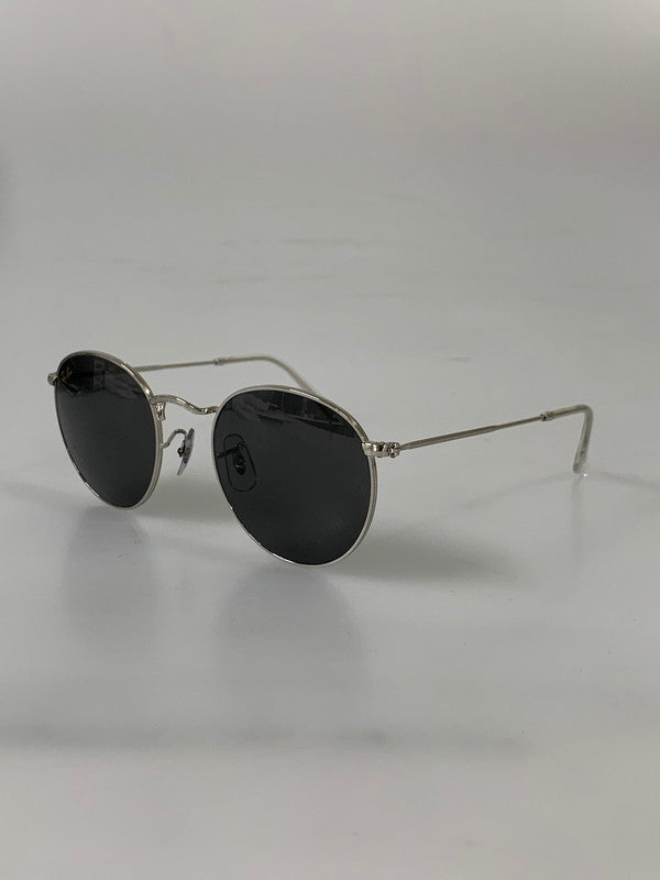 【中古美品】【メンズ】 Ray-Ban レイバン ROUND METAL SUNGLASSES RB3447 ラウンドメタル サングラス アイウエア 203-260327-jt-06-min サイズ：50 □ 21-145 カラー：シルバー/ブラック 万代Net店