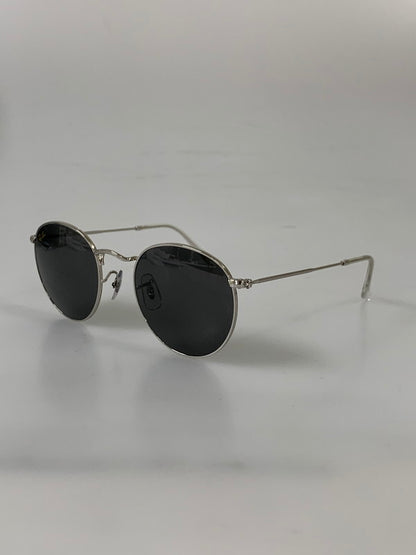 【中古美品】【メンズ】 Ray-Ban レイバン ROUND METAL SUNGLASSES RB3447 ラウンドメタル サングラス アイウエア 203-260327-jt-06-min サイズ：50 □ 21-145 カラー：シルバー/ブラック 万代Net店