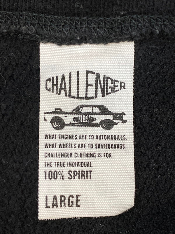 【中古品】【メンズ】 CHALLENGER チャレンジャー LOGO HOODIE ロゴフーディー パーカー 142-260327-SH-01-min サイズ：L カラー：ブラック 万代Net店
