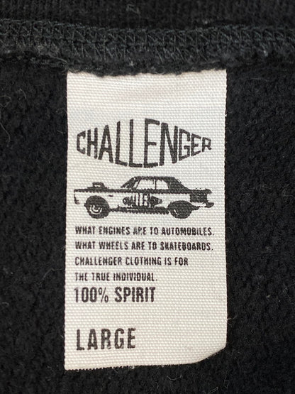 【中古品】【メンズ】 CHALLENGER チャレンジャー LOGO HOODIE ロゴフーディー パーカー 142-260327-SH-01-min サイズ：L カラー：ブラック 万代Net店