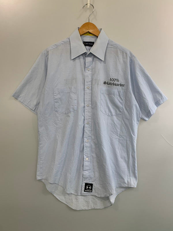 【中古品】【メンズ】 THE DRIVEN ザ ドリブン 100% SKATEBOARDS WORK SHIRT スケートボード ワークシャツ 半袖 メンズ ショートスリーブ 142-260630-hu-11-min カラー：ライトブルー系 万代Net店