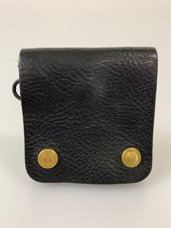 【中古品】【メンズ】 blackmeans ブラックミーンズ LEATHER WALLET レザー ウォレット 二つ折り財布 財布 200-260327-jt-10-min カラー：ブラック 万代Net店