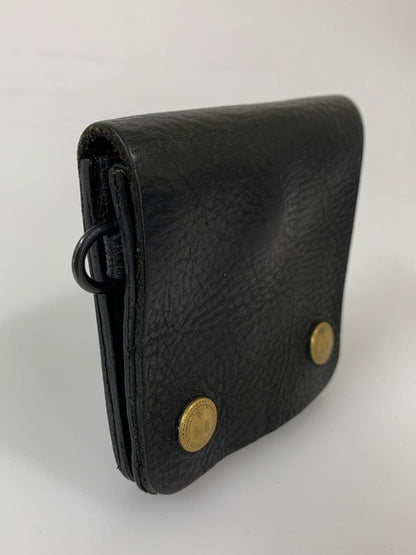 【中古品】【メンズ】 blackmeans ブラックミーンズ LEATHER WALLET レザー ウォレット 二つ折り財布 財布 200-260327-jt-10-min カラー：ブラック 万代Net店