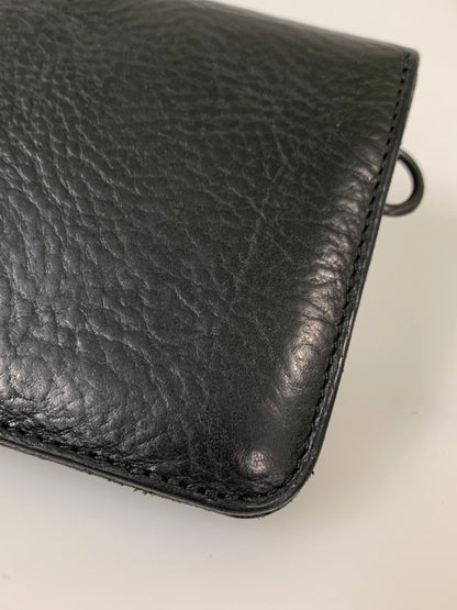 【中古品】【メンズ】 blackmeans ブラックミーンズ LEATHER WALLET レザー ウォレット 二つ折り財布 財布 200-260327-jt-10-min カラー：ブラック 万代Net店