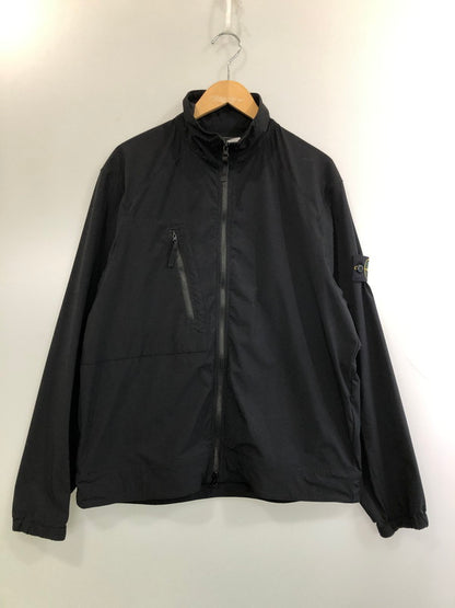 【中古品】【メンズ】 STONE ISLAND ストーンアイランド LOGO PATCH ZIP-UP JACKET L1S151200036S0375 ロゴ パッチ ジップアップ ジャケット メンズ ライト アウター 141-260324-em-18-min サイズ：XL カラー：ブラック 万代Net店