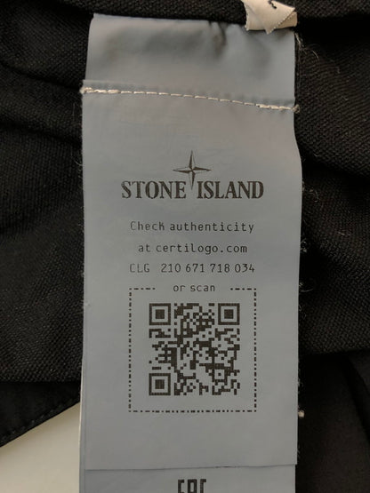 【中古品】【メンズ】 STONE ISLAND ストーンアイランド LOGO PATCH ZIP-UP JACKET L1S151200036S0375 ロゴ パッチ ジップアップ ジャケット メンズ ライト アウター 141-260324-em-18-min サイズ：XL カラー：ブラック 万代Net店